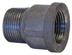 USA Manufactured MPxFP Malleable Black Iron Pipe Extension Street Coupling