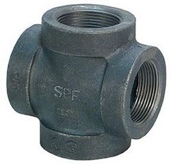 Globally Manufactured 150# FNPTxFNPTxFNPTxFNPT Malleable Black Iron Pipe Cross