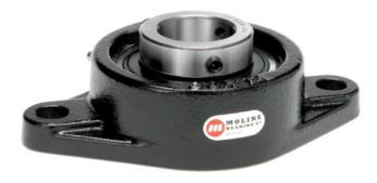29401108 Moline 2 Bolt Flange Ball Bearing
