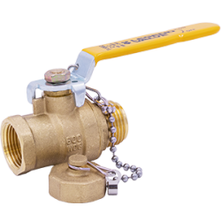 Legend Valve T-1002CC Forged Brass Full Port FNPT by MGHT Conversion Ball Valve with Cap & Chain