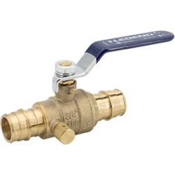 Legend T-1960NL No Lead DZR Forged Brass Cold Expansion F1960 PEX by F1960 PEX Ball Valve with Drain