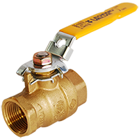 Legend Valve T-1002STLD Forged Brass Full Port Ball Valve, 304 Stainless Steel Ball and Stem with Locking Device