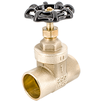 Legend S-400NL No Lead Forged Brass Sweat Connections Compact Pattern Non-Rising Conventional Port Gate Valve