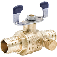 Legend T-2007NL No Lead DZR Forged Brass F1807 PEX by F1807 PEX Ball Valve w/ TEE Handle & Drain