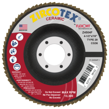 Z4504F FlexOvit Coated Abrasives Flap Disc