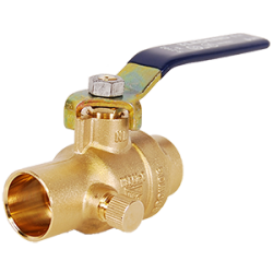 Legend Valve S-2102NL Sweat Connections No Lead DZR Forged Brass Full Port Ball Valve with Drain