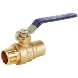 Legend Valve T-2000MxSNL No Lead DZR Forged Brass Full Port MNPT x Sweat Transition Ball Valve