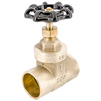 Legend S-400 Forged Brass Sweat Connections Compact Pattern Non-Rising Conventional Port Gate Valve