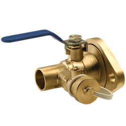 Legend Valve S-2012RFLG Forged Brass Isolation Rotating Flange by Sweat Connector Ball Valve with Purge