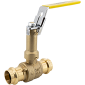 Legend P-201NLYCX No Lead DZR Forged Brass Press by Press Full Port Ball Valve with Extension & Locking Handle