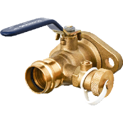 Legend Valve P-2012RFLG Forged Brass Isolation Rotating Flange by Press Connector Ball Valve with Purge