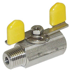 Legend T-710T 316 Stainless Steel FNPT to MNPT Transition Mini Ball Valve with TEE Handle