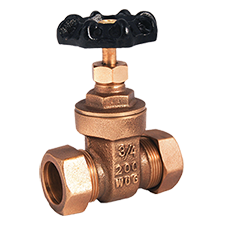 Legend T-402 Forged Brass Compression Connections Gate Valve
