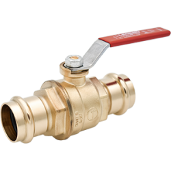 Legend P-201NL No Lead Forged Brass Press by Press Full Port Ball Valve with Red Handle