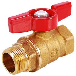 Legend T-900TNL Large Port No Lead Forged Brass MNPT to FNPT Transition Mini Ball Valve with TEE Handle