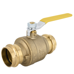 Legend P-201NLYC No Lead Forged Brass Press by Press Full Port Ball Valve with Yellow Handle